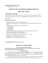 Đề cương ôn tập Học kì 1 Tiếng Anh 11 năm 2025–2026 trường THPT Phước Long (TP Hồ Chí Minh)